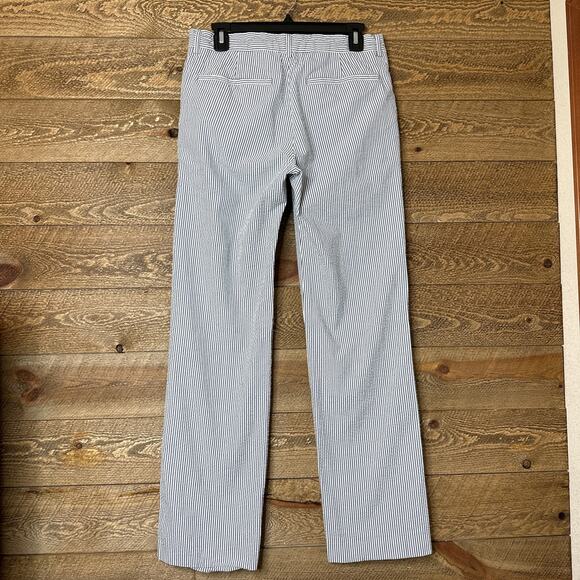 Club Monaco Straight Leg Pant Gray/white seersucker Striped Cotton Size 30 - Picture 3 of 5